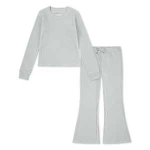 Girls' abercrombie kids Waffle Pajama Set 9/10 Aqua/Green