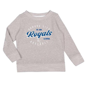 Soft As A Grape Girls' Kansas City Royals Melange Pops Crew