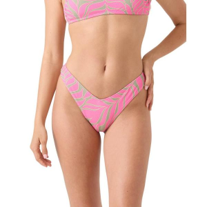 Women's Roxy Stay Wild V Bottom Cheeky Swim Bottoms Juniors Medium Pink Combo
