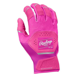 Boys' Rawlings Workhorse Baseball Batting Gloves Electric Pink Large