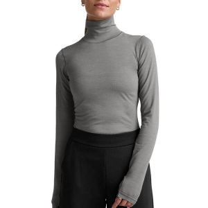 Women's Beyond Yoga LuxeKnit Merino Wool Long Sleeve Shirt Small Storm Gray Heather