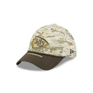 Kansas City Chiefs New Era 2025 Salute To Service 39Thirty Stretch Fit Hat M/L Camo