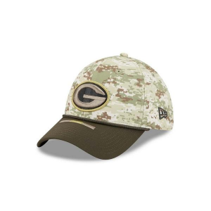 Green Bay Packers New Era 2025 Salute To Service 39Thirty Stretch Fit Hat M/L Camo