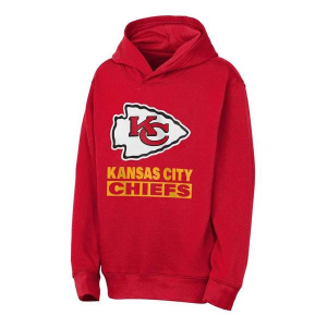 Kids' Kansas City Chiefs Genuine Stuff Back To The Basics Hoodie Medium Red