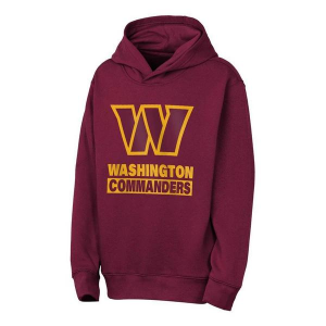 Kids' Washington Commanders Genuine Stuff Back To The Basics Hoodie Large Maroon