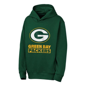 Kids' Green Bay Packers Genuine Stuff Back To The Basics Hoodie XLarge Green