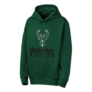 Kids' Milwaukee Bucks Genuine Stuff Back To The Basics Hoodie Medium Green