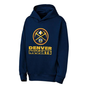 Kids' Denver Nuggets Genuine Stuff Back To The Basics Hoodie Medium Navy