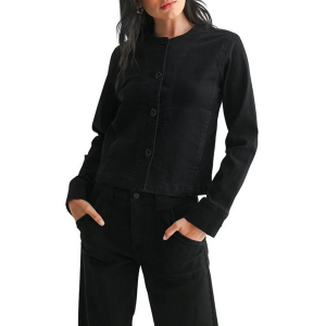 Women's Just Black Denim Bailey Barrel Denim Jacket Medium Black