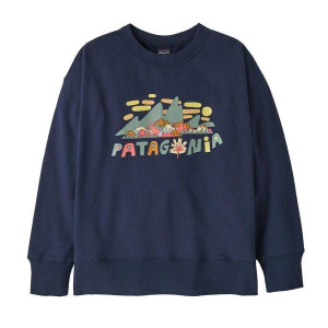 Kids' Patagonia Fitz Roy Foliage Crewneck Sweatshirt Medium Navy