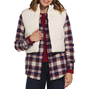 Women's Thread & Supply Issey Reversible Crop Vest Small Cream Coffee
