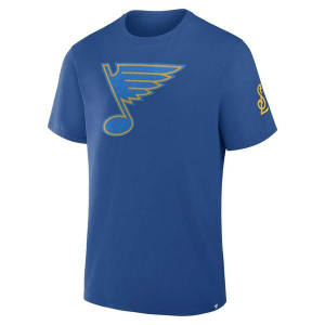 St. Louis Blues Fanatics Hat Trick T-Shirt Large Blue