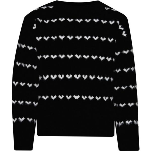 Girls' Love Daisy Pullover Sweater Hearts Medium Black