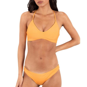 Women's Hurley Reversible Solid Moderate Swim Bottoms Contemporary Medium Maui Mango