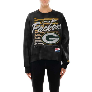 Women's Green Bay Packers New Era Mineral Crewneck Large Black