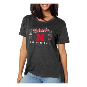 Nebraska Cornhuskers Chicka-D Women's Frat Boy T-Shirt Small Black