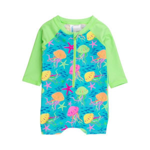 Boys' RuggedButts Long Sleeve One Piece Swimsuit Baby 18/24 mo. Jelly Time