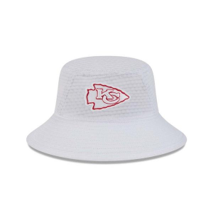 Kids' Kansas City Chiefs New Era 2024 Training Camp Bucket Hat One Size White
