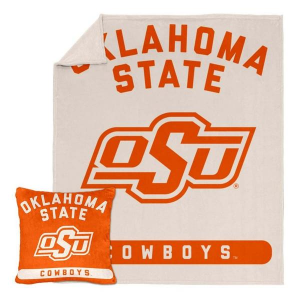 Logo Brands Oklahoma State Cowboys Luxe Blanket & Pillow Set