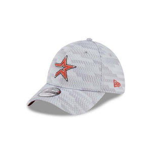Houston Astros New Era 2025 Clubhouse 39Thirty Stretch Fit Hat M/L Grey Heather