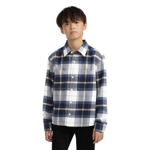 Kids' abercrombie kids Traditional Long Sleeve Flannel 15/16 Navy Blazer