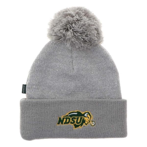 North Dakota State Bison Legacy Athletic Pom Cuff Kids' Beanie One Size Grey Heather