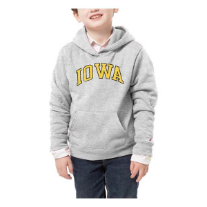 Iowa Hawkeyes League Collegiate Kids Hoodie Medium Grey Heather