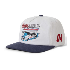 Brixton Coors Light Blower Mp Snapback Hat One Size White Navy