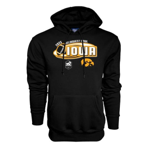 Iowa Hawkeyes Blue 84 Hoodie Small Black