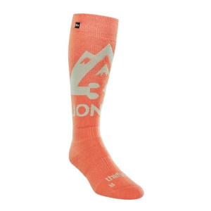 Women's Thirty Two Boots Women's Jones Merino Socks Mid Calf Snowboarding Socks L/XL Coral