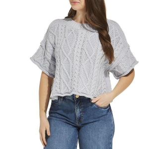 Women's Le Lis Pullover Sweater Cable Knit XSmall Light Blue