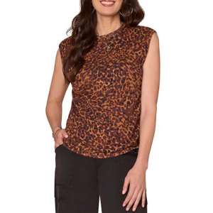 Women's Democracy Pullover Sweater Extended Shoulder Medium Biscotti Rasin Multi