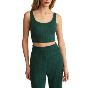 Women's Z Supply Zoe Silky Rib Bra Tank Small Mistletoe