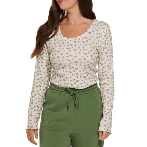 Women's Mikarose Printed Long Sleeve T-Shirt Medium Dewdrop Slate
