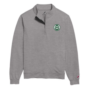 Colorado State Rams League Collegiate All Day 1/4 Zip 2XLarge Grey Heather