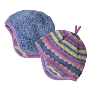 Patagonia Reversible Beanie Baby 0/3 mo. Diamond Stripe/Brisk Purple