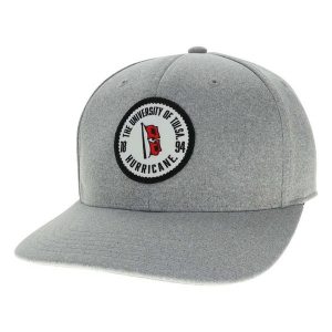 Tulsa Golden Hurricane Legacy Bowler Stretch Fit Hat M/L Heather Grey