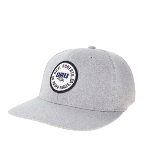 Oral Roberts Golden Eagles Legacy Bowler Stretch Fit Hat M/L Heather Grey