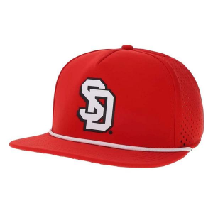 South Dakota Coyotes Legacy Country Club Wordmark Adjustable Hat One Size Red