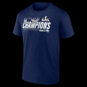 Seattle Seahawks Fanatics Super Bowl LX Champions Icon T-Shirt Large Navy