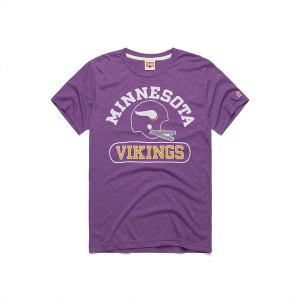 Minnesota Vikings HOMAGE Retro Helmet T-Shirt XLarge Purple