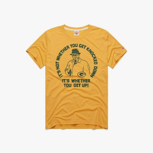Green Bay Packers HOMAGE Lombardi Arch T-Shirt Medium Gold