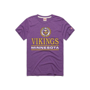 Minnesota Vikings HOMAGE Crest T-Shirt Large Purple