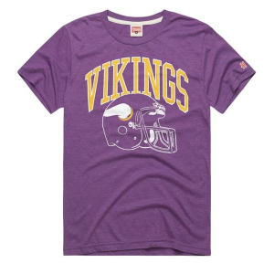 Minnesota Vikings HOMAGE Helmet T-Shirt 3XLarge Purple