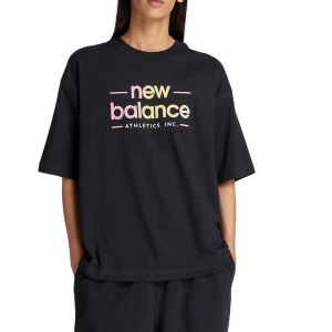 Women's New Balance Reimagined Oversized T-Shirt Small Black