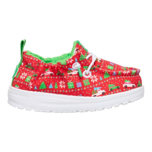 HEYDUDE LILDUDE Holiday Sweater Shoes Baby Regular 2T Red/Green