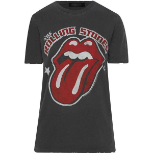 Women's Junk Food The Rolling Stones Hot Lips T-Shirt Medium Black