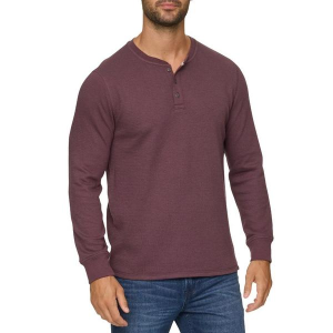 Men's Flag & Anthem Chatsworth Soft Waffle Long Sleeve Henley Medium Eggplant