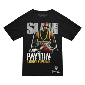 Seattle SuperSonics Gary Payton Vintage SLAM Mitchell and Ness Long Sleeve T-Shirt 2XLarge Black