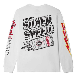 Men's Brixton Coors Light Blower Long Sleeve T-Shirt 2XLarge White